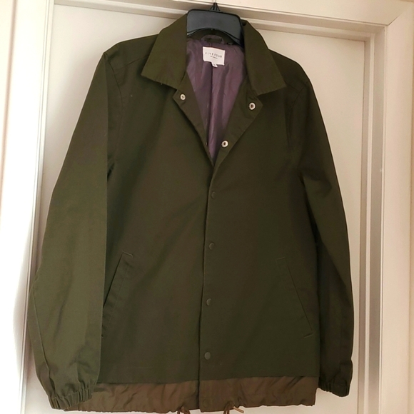 Five Four Mens Olive/Army Green Jacket Sz- M - Picture 1 of 4
